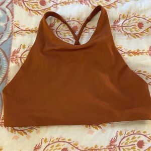 Left On Friday Women's Rust Brown High Neck Bikini Top